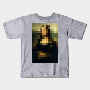 The pixelated MonaLisa Kids T-Shirt